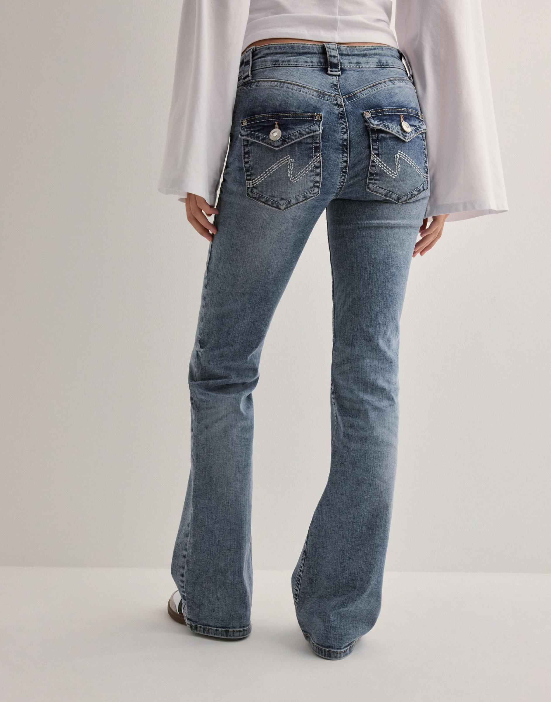 SPODNIE JEANS BOOTCUT Z Niskim stanem