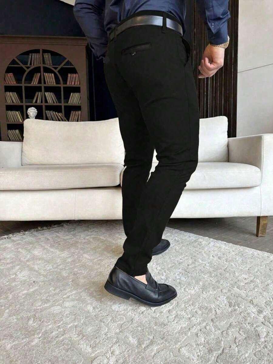 CZARNE ELEGANCKIE SPODNIE