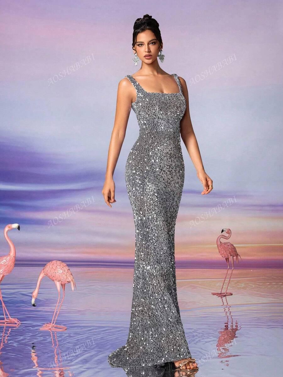 MAXI SUKIENKA CEKINY GLAMOUR