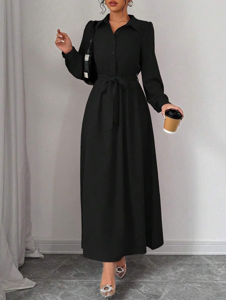 CZARNA MAXI SUKIENKA