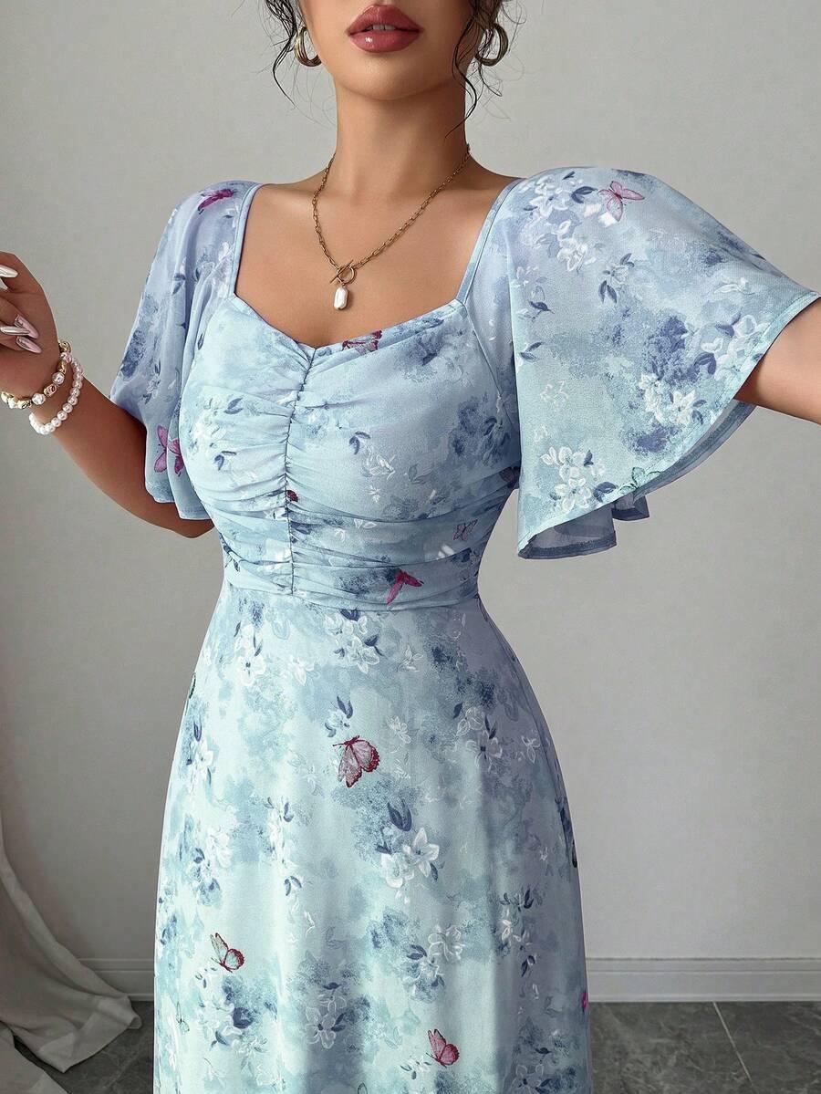 NIEBIESKA MAXI SUKIENKA