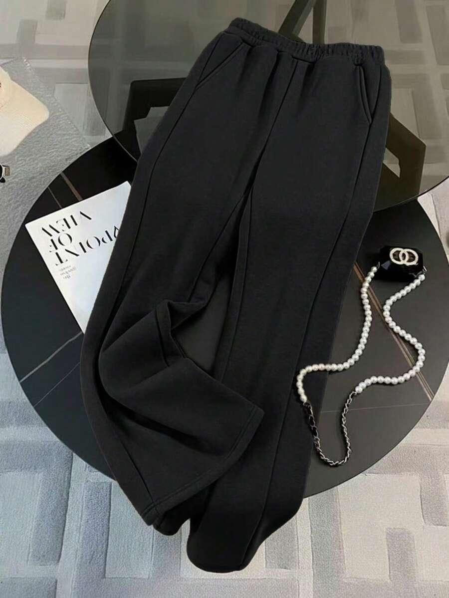 czarny komplet dresowy bluza spodnie