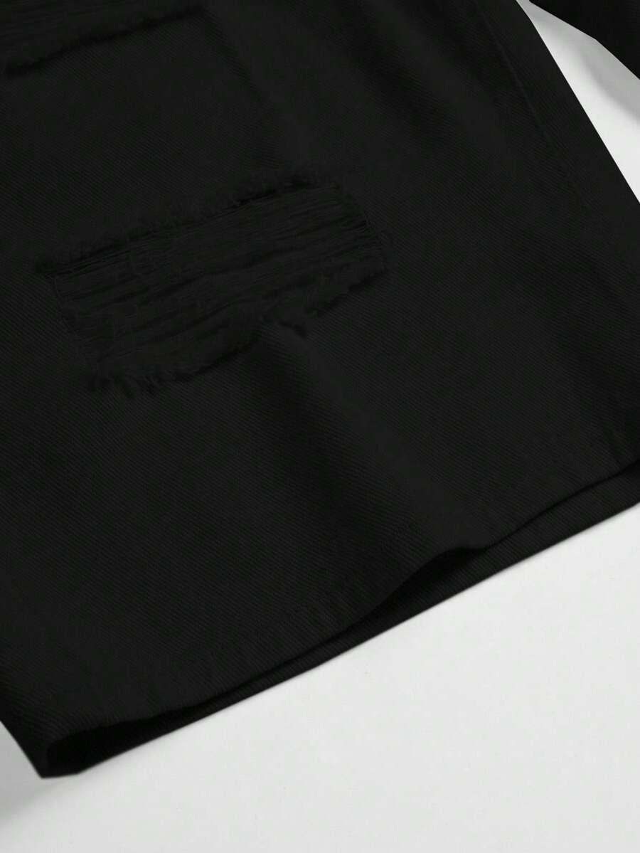 czarne spodenki jeans