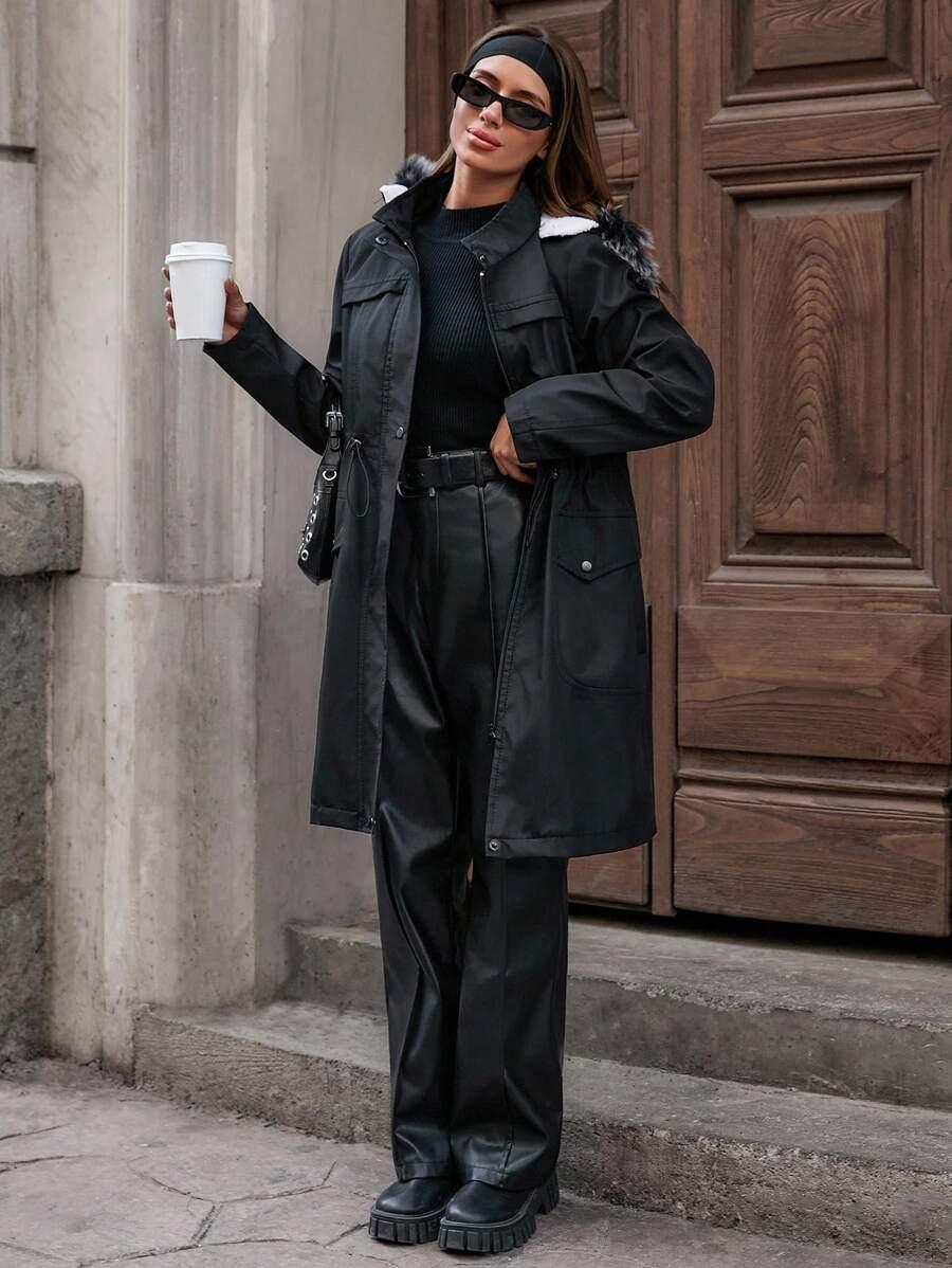czarna kurtka parka