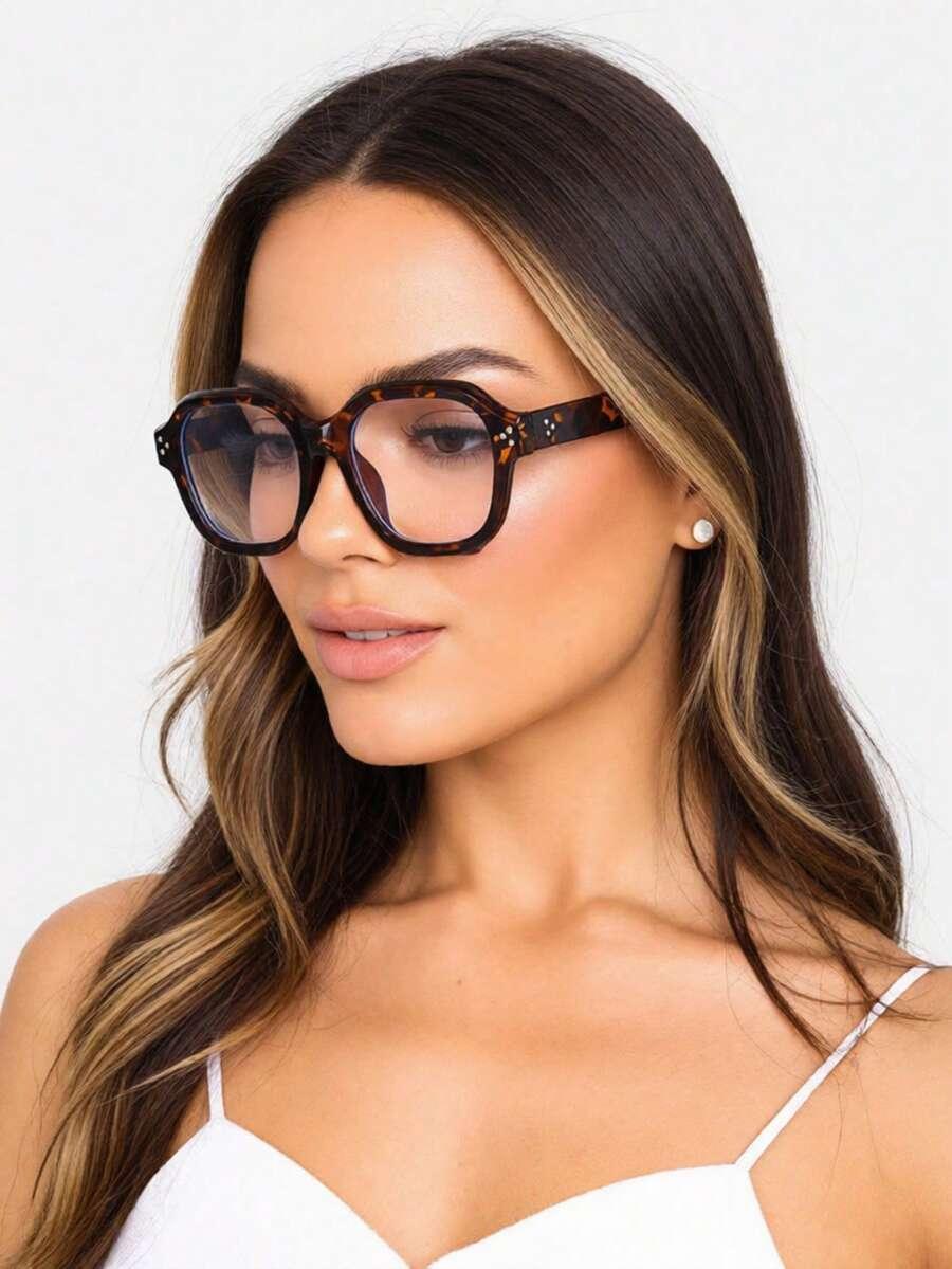 okulary zerówki animal print