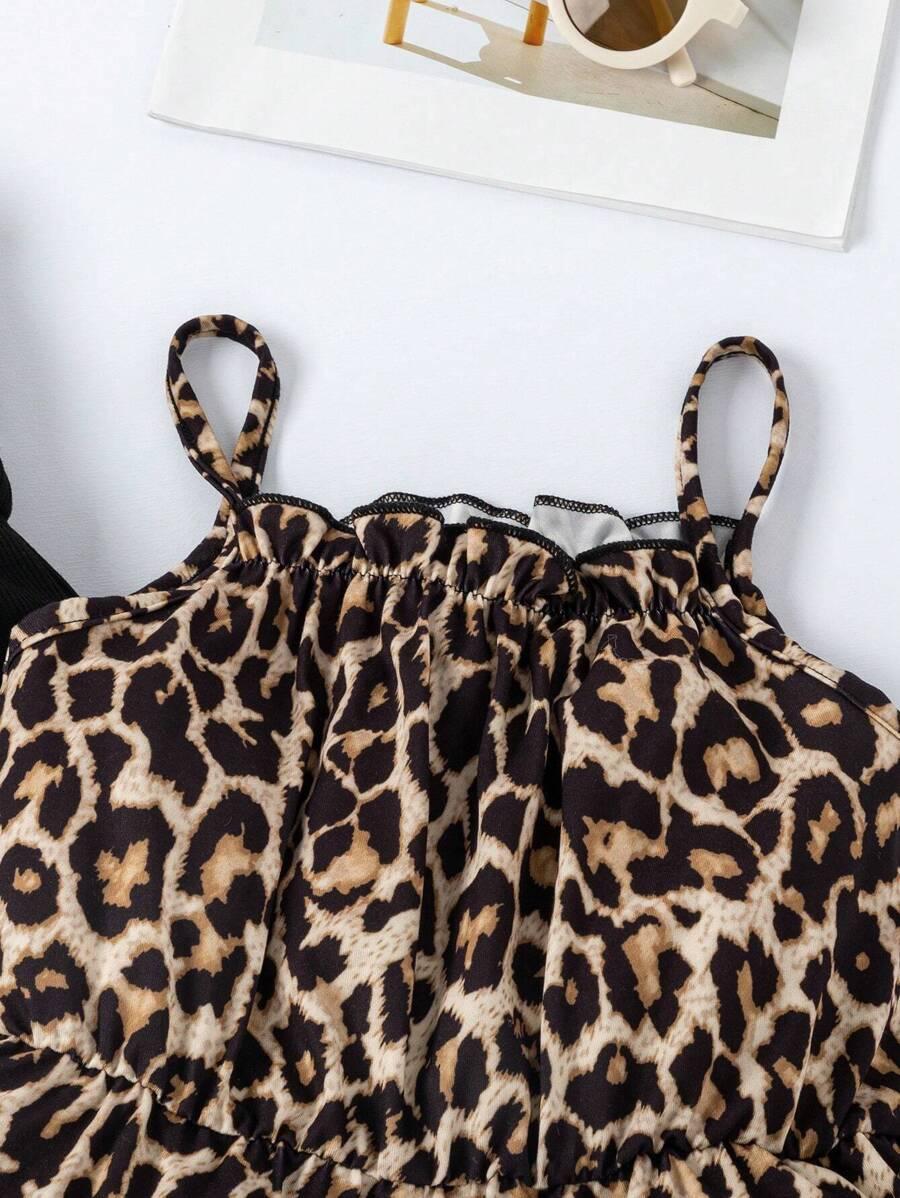 KOMBINEZON NA RAMIĄCZKACH ANIMAL PRINT