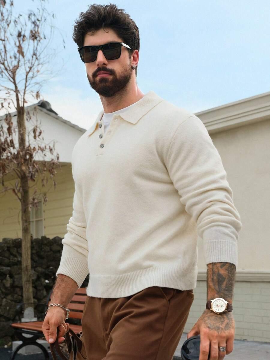 BEŻOWY SWETER GUZIKI