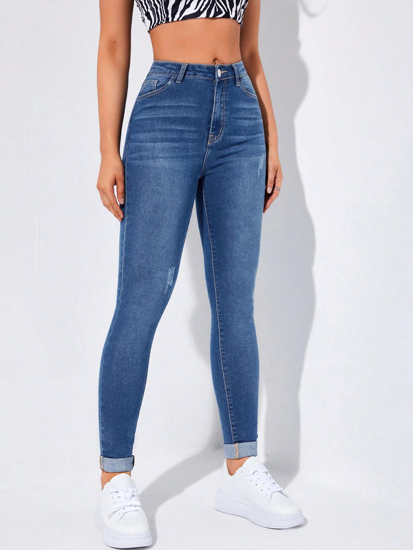 NIEBIESKIE SPODNIE JEANS RURKI