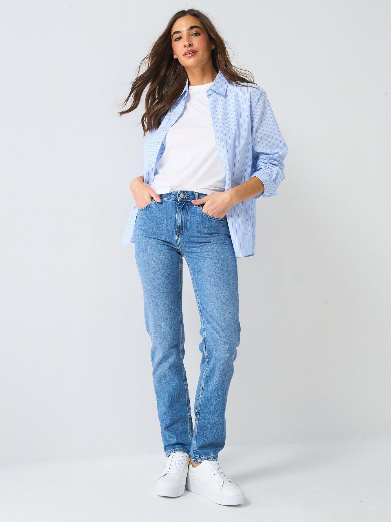 TOMMY HILFIGER JEANSY MID WAIST PROSTE WW0WW44345
