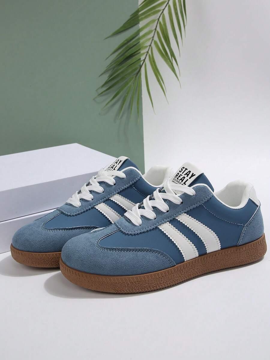 niebieskie trampki casual 