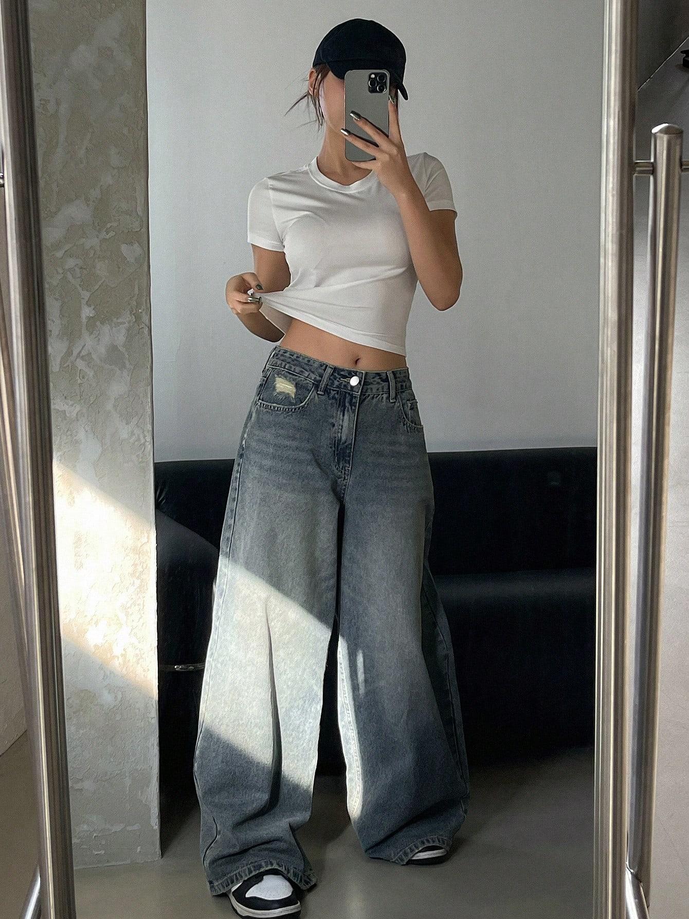 SPODNIE JEANS SZEROKIE NOGAWKI