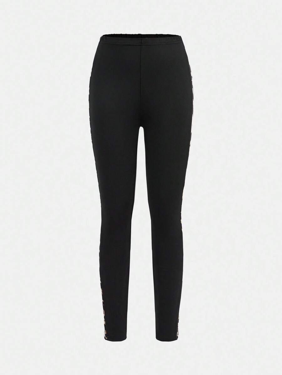 legginsy aniaml print wysoki stan 
