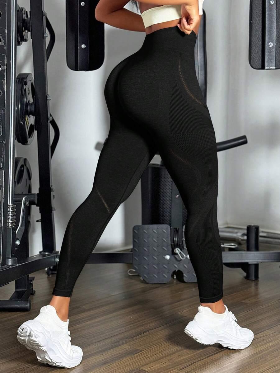 czarne legginsy sportowe 