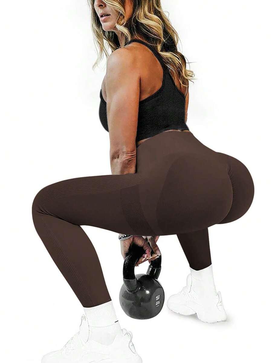 BRĄZOWE SPORTOWE LEGGINSY