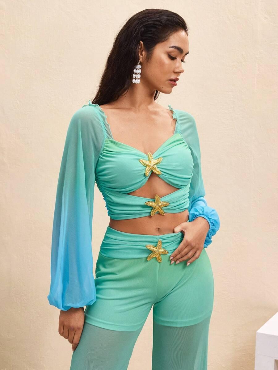 bluzka zdobienie ombre