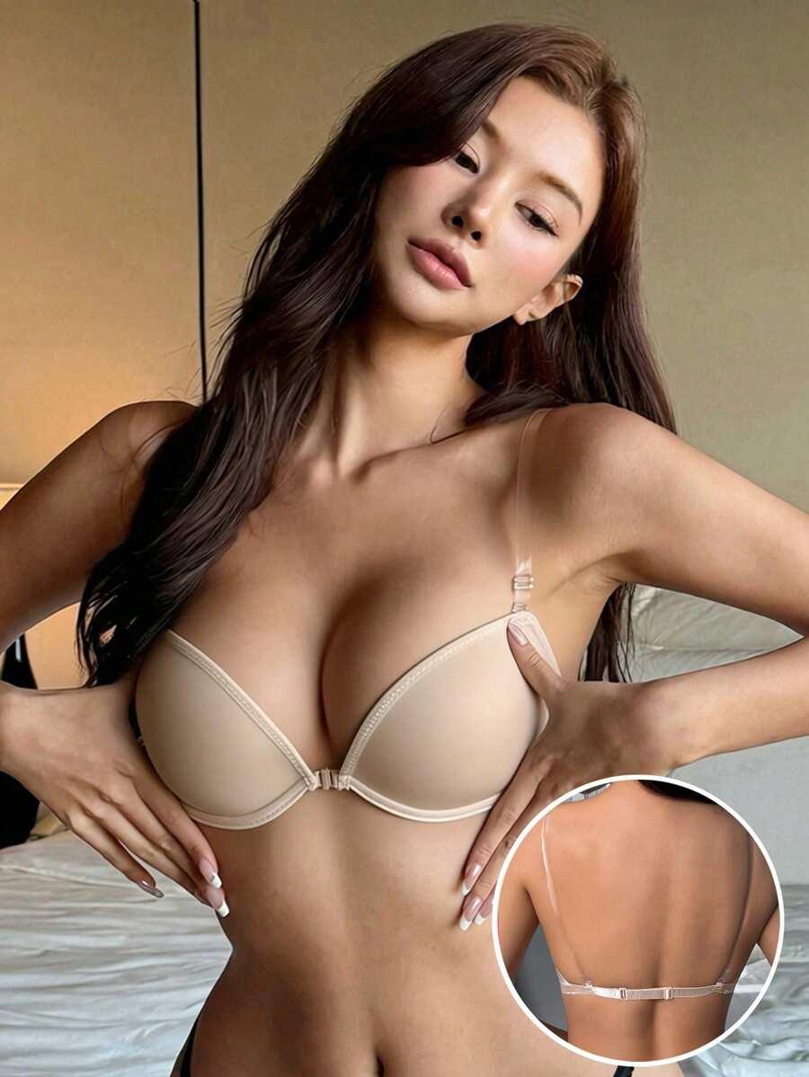 beżowy biustonosz push-up