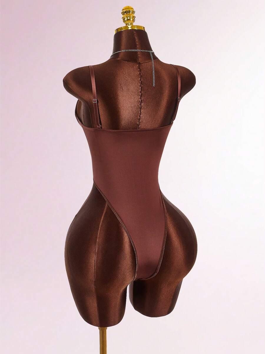 brązowe body siateczka