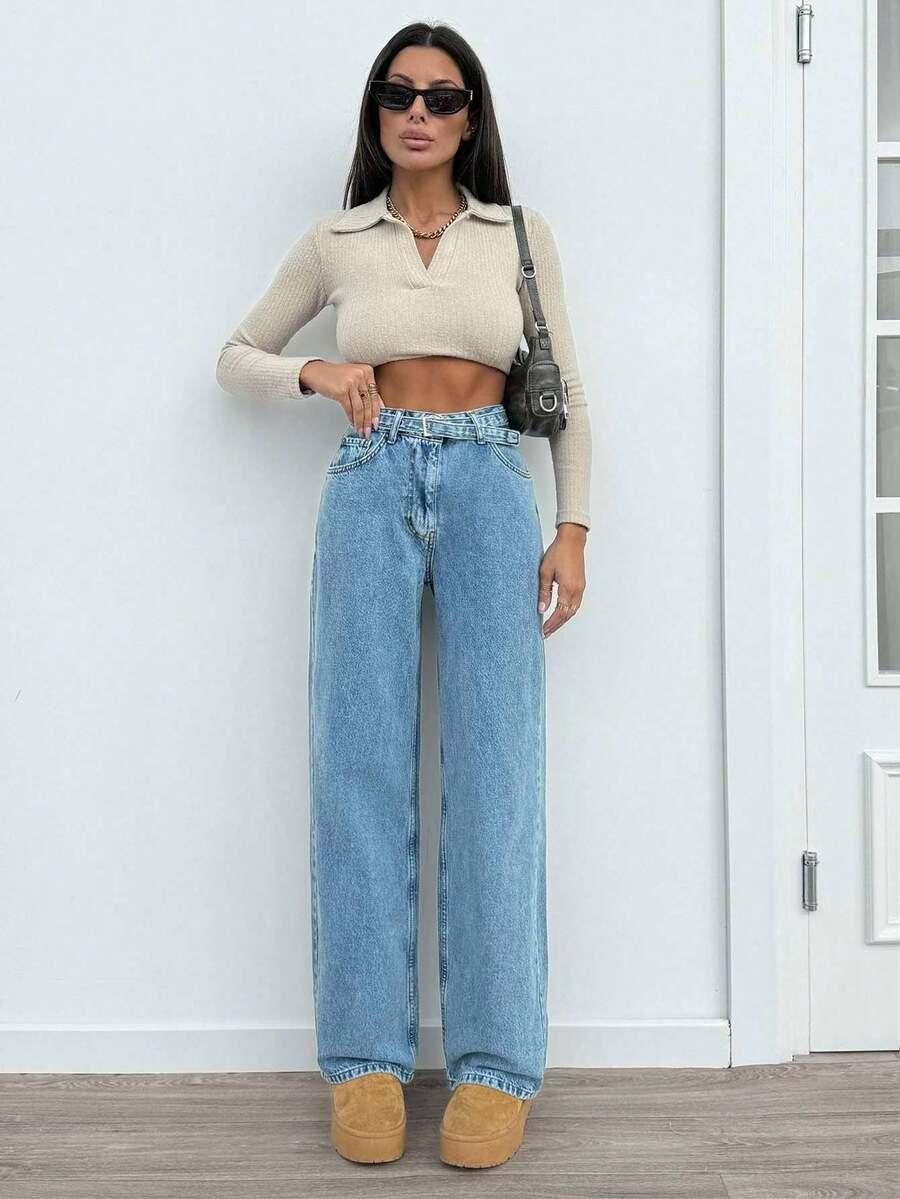 NIEBIESKIE SPODNIE JEANS