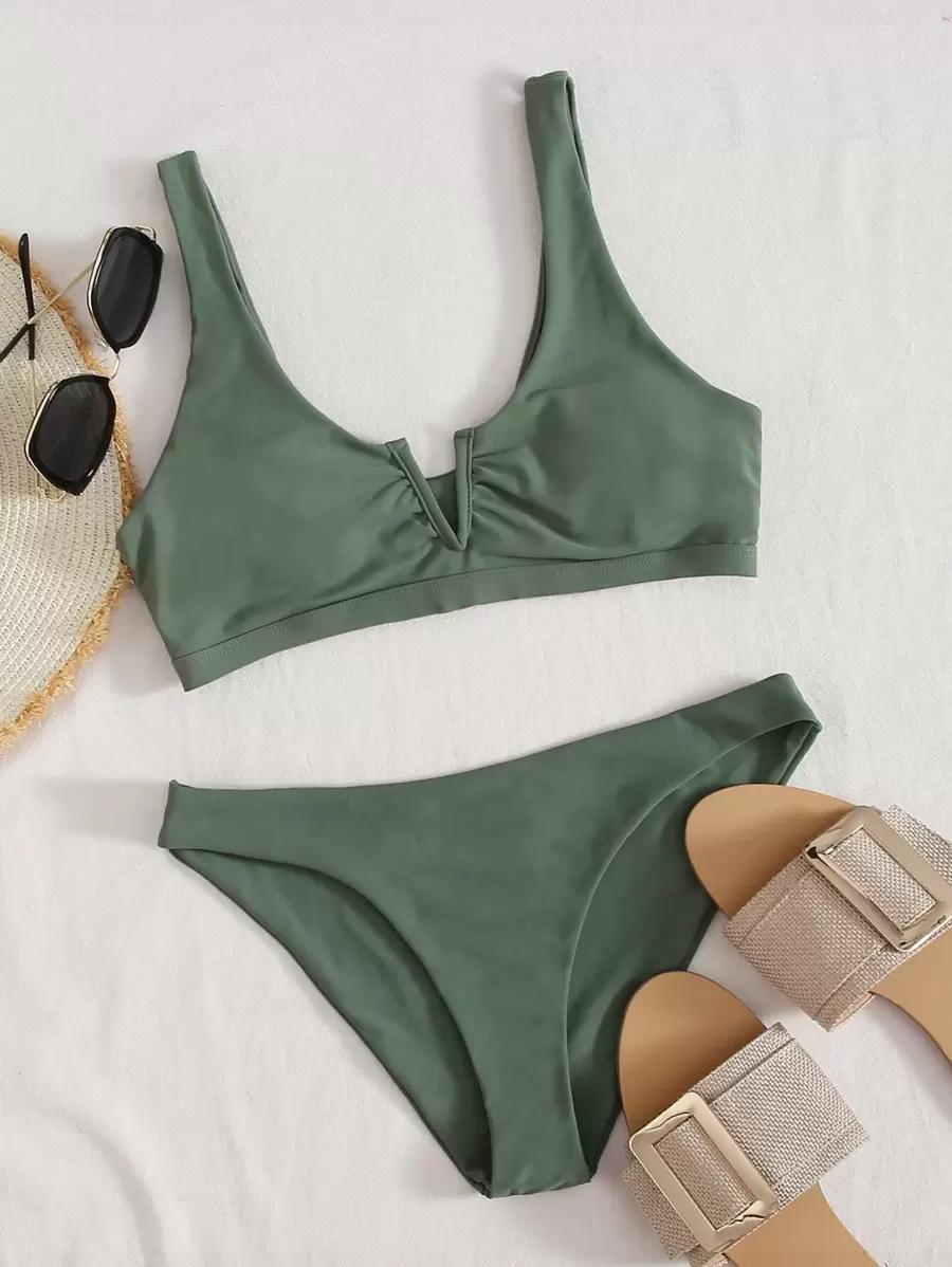 zielony komplet bikini