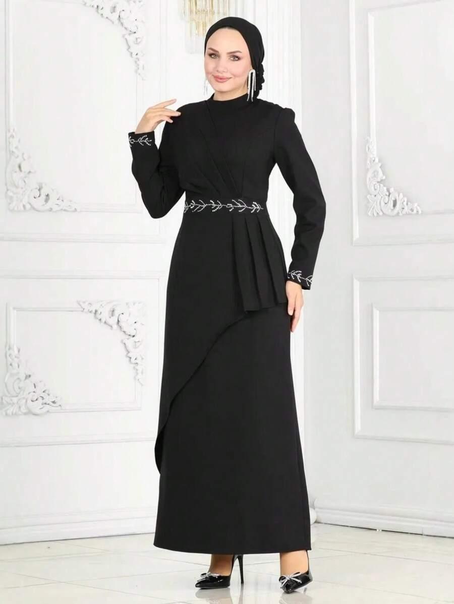 czarna maxi sukienka