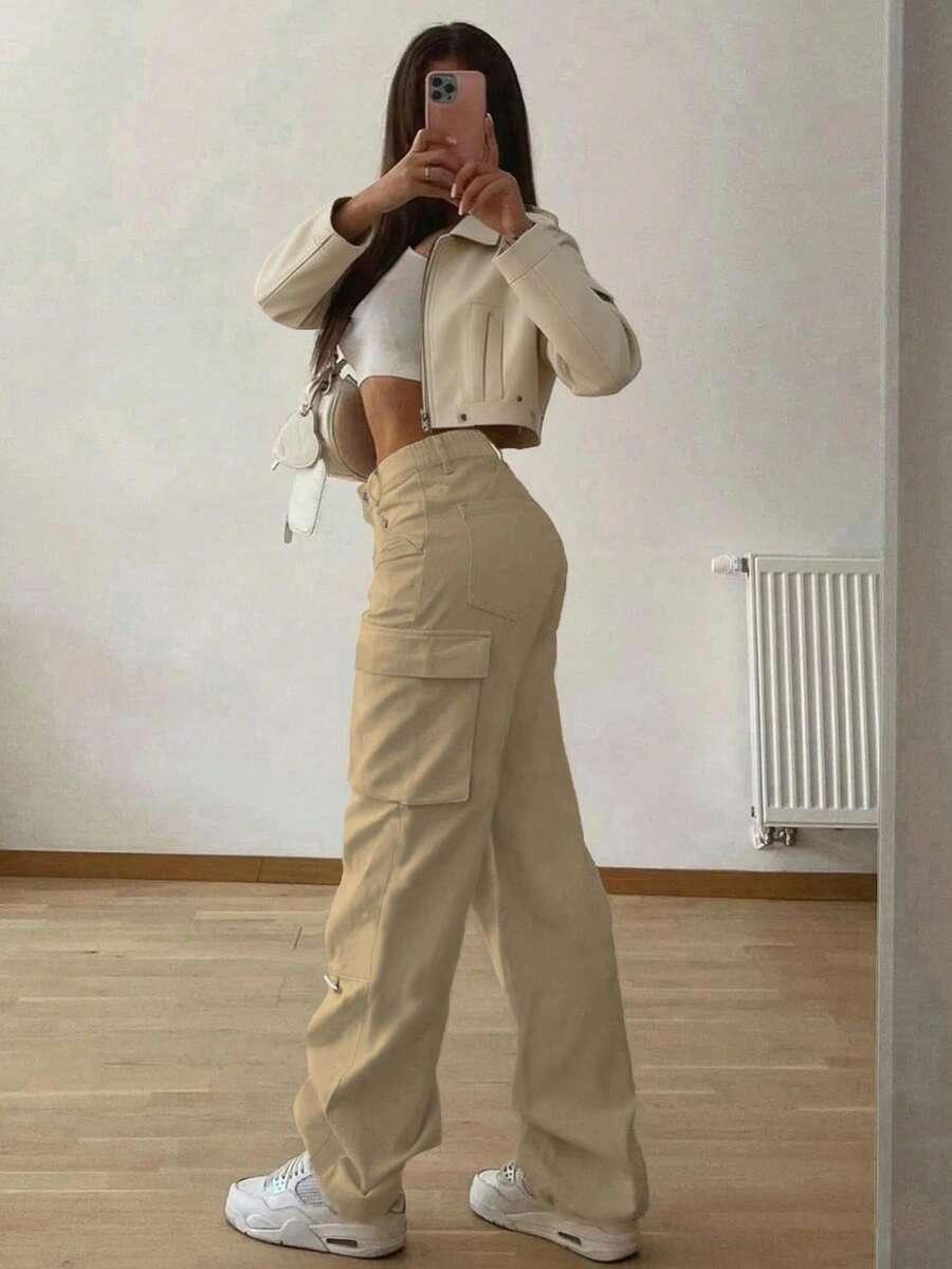 BEŻOWE SPODNIE CASUAL