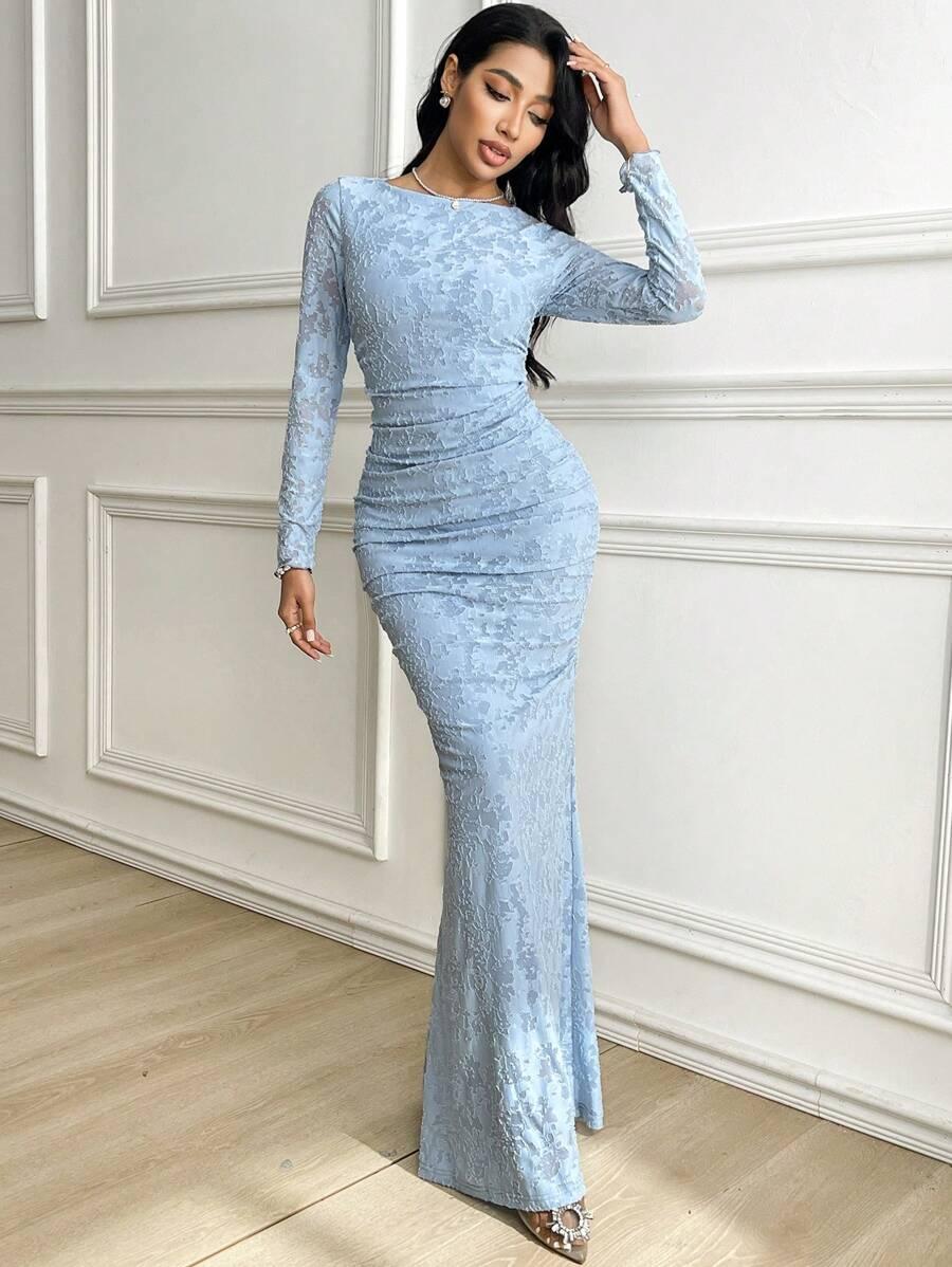 NIEBIESKA MAXI SUKIENKA