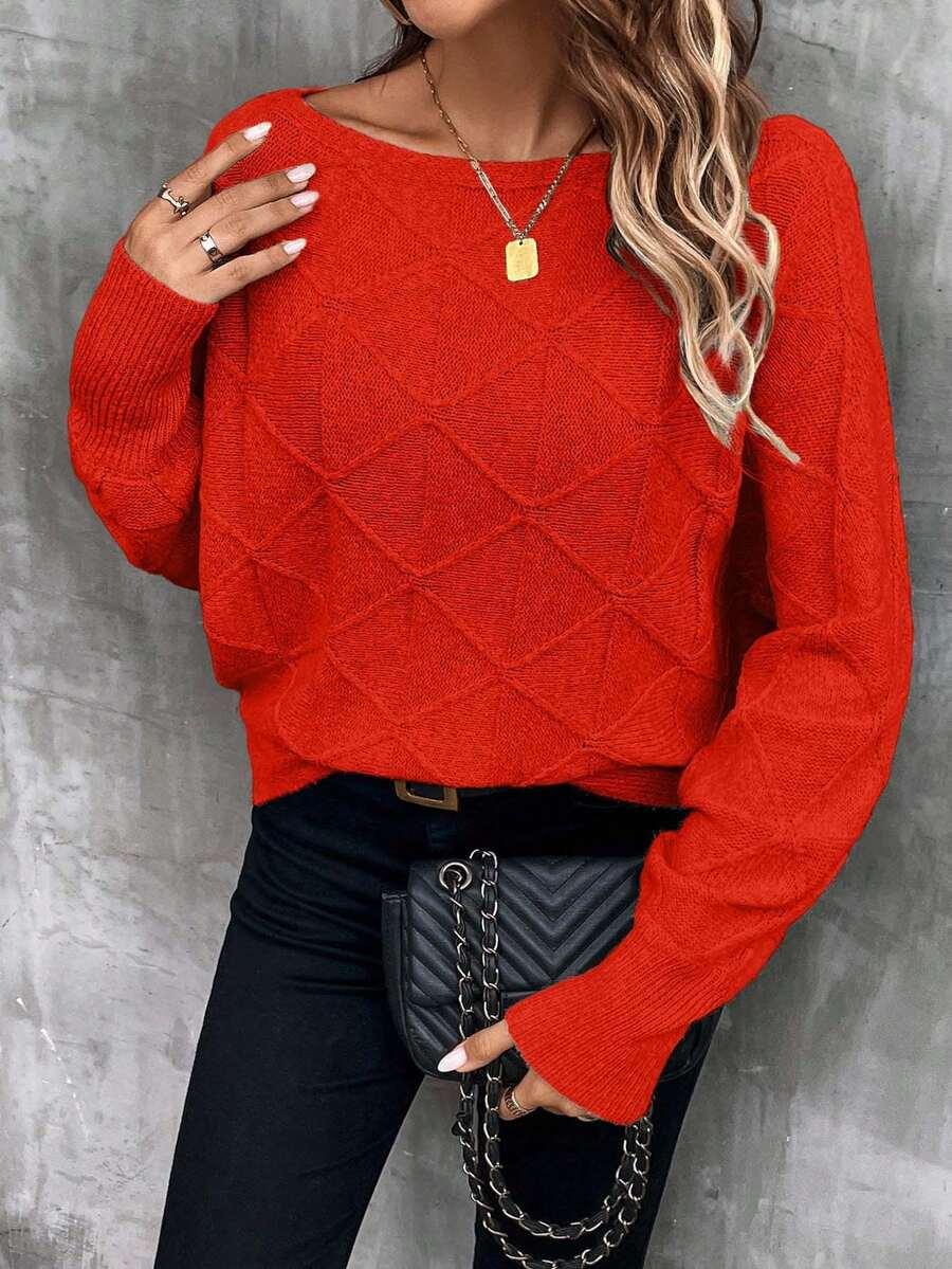 POMARAŃCZOWY SWETER CASUAL