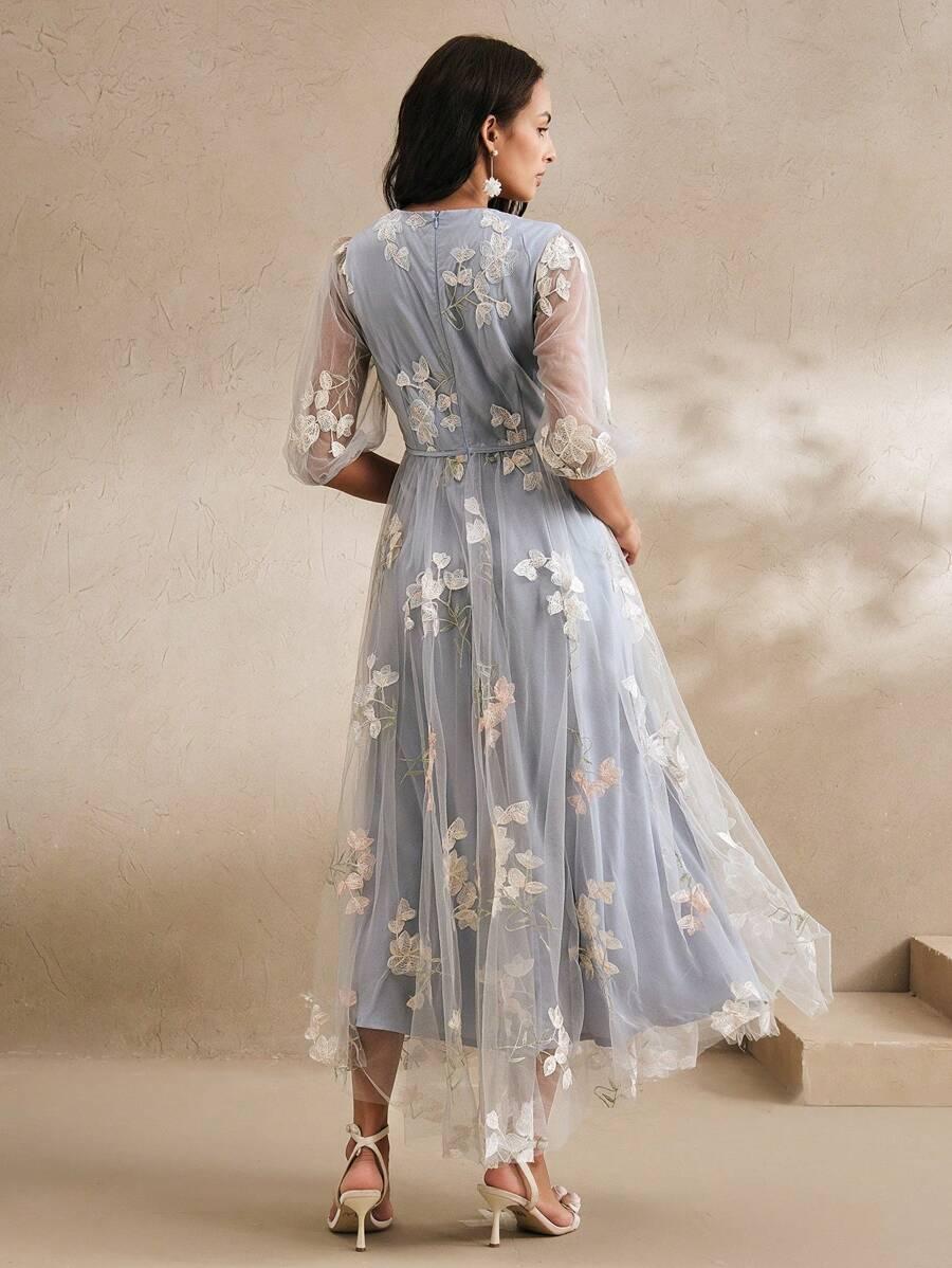 NIEBIESKA MAXI SUKIENKA