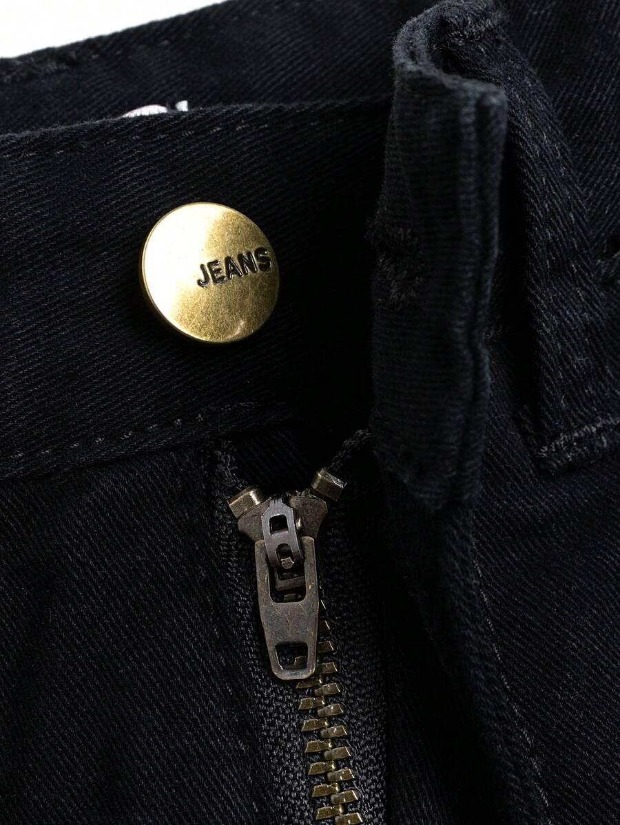 CZARNE SPODNIE JEANS