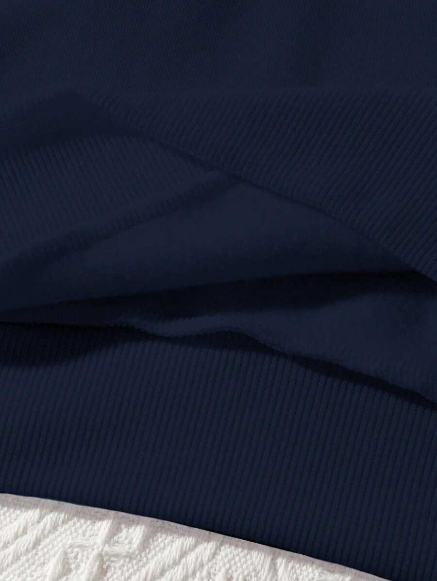granatowa bluza kwiat 