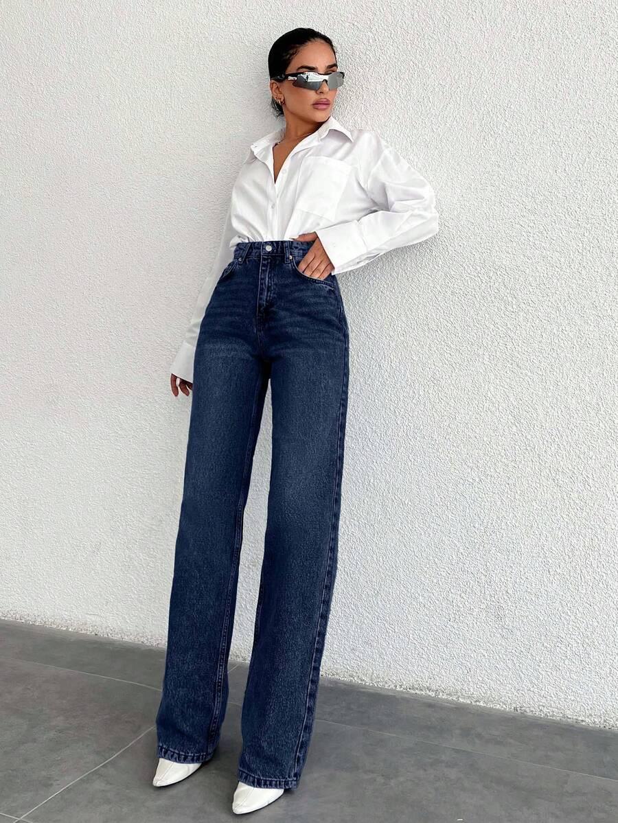 NIEBIESKIE SPODNIE JEANS