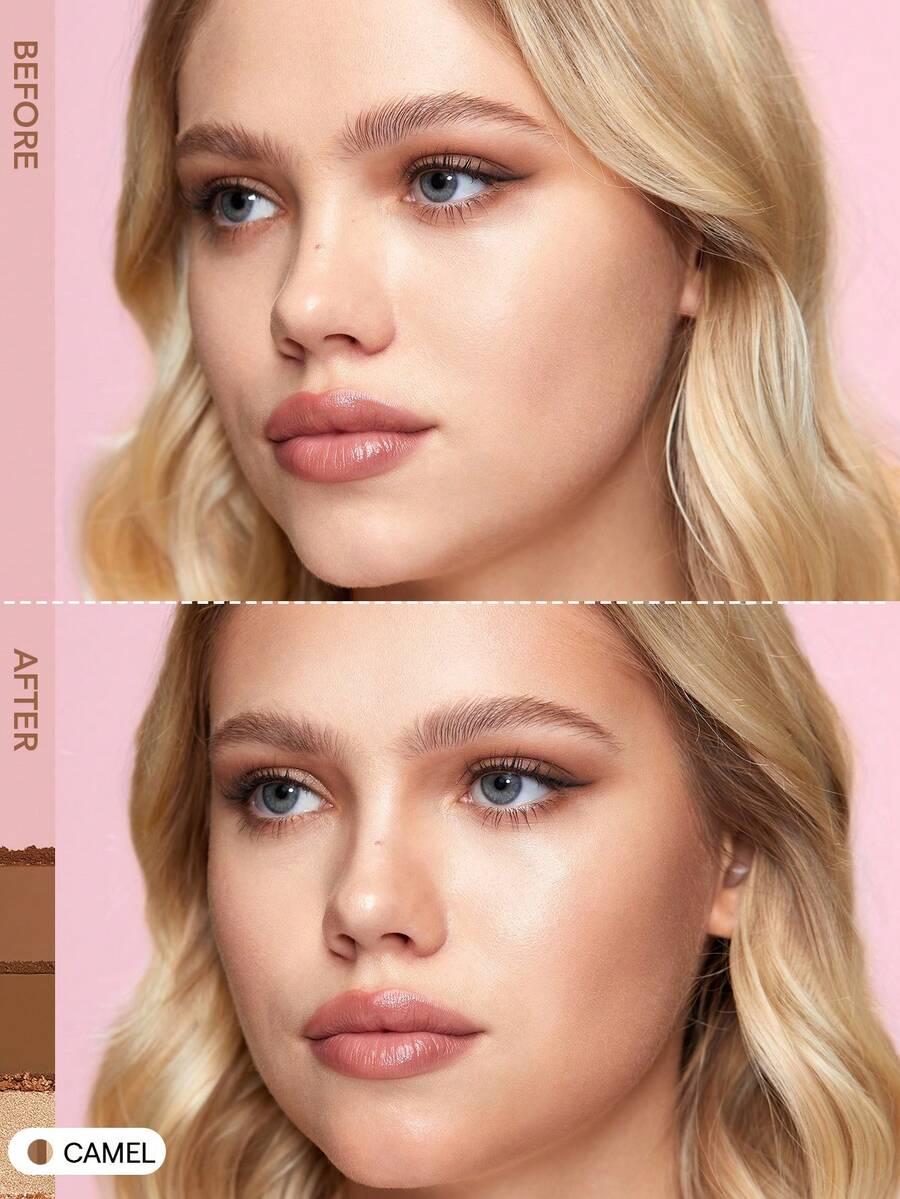 paleta do konturowania bronzer rozświetlacz camel