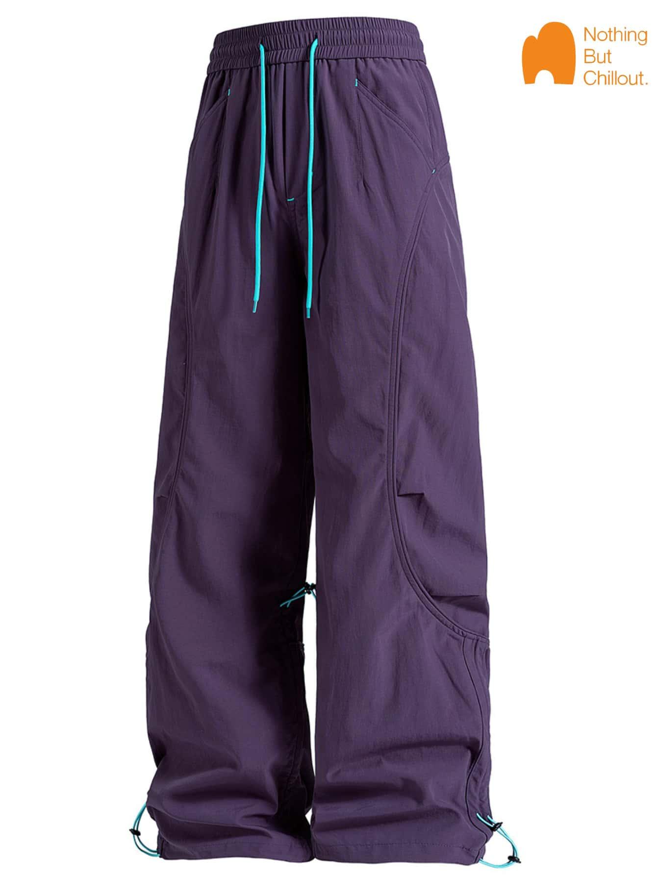 fioletowe spodnie prosta nogawka