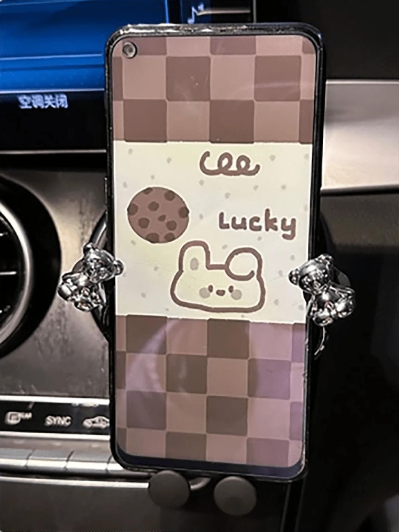 czarny uchwyt na telefon 
