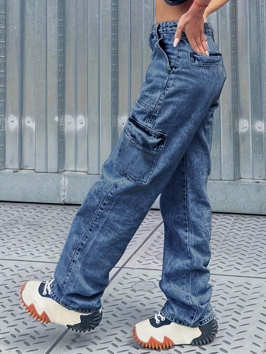NIEBIESKIE SPODNIE JEANS