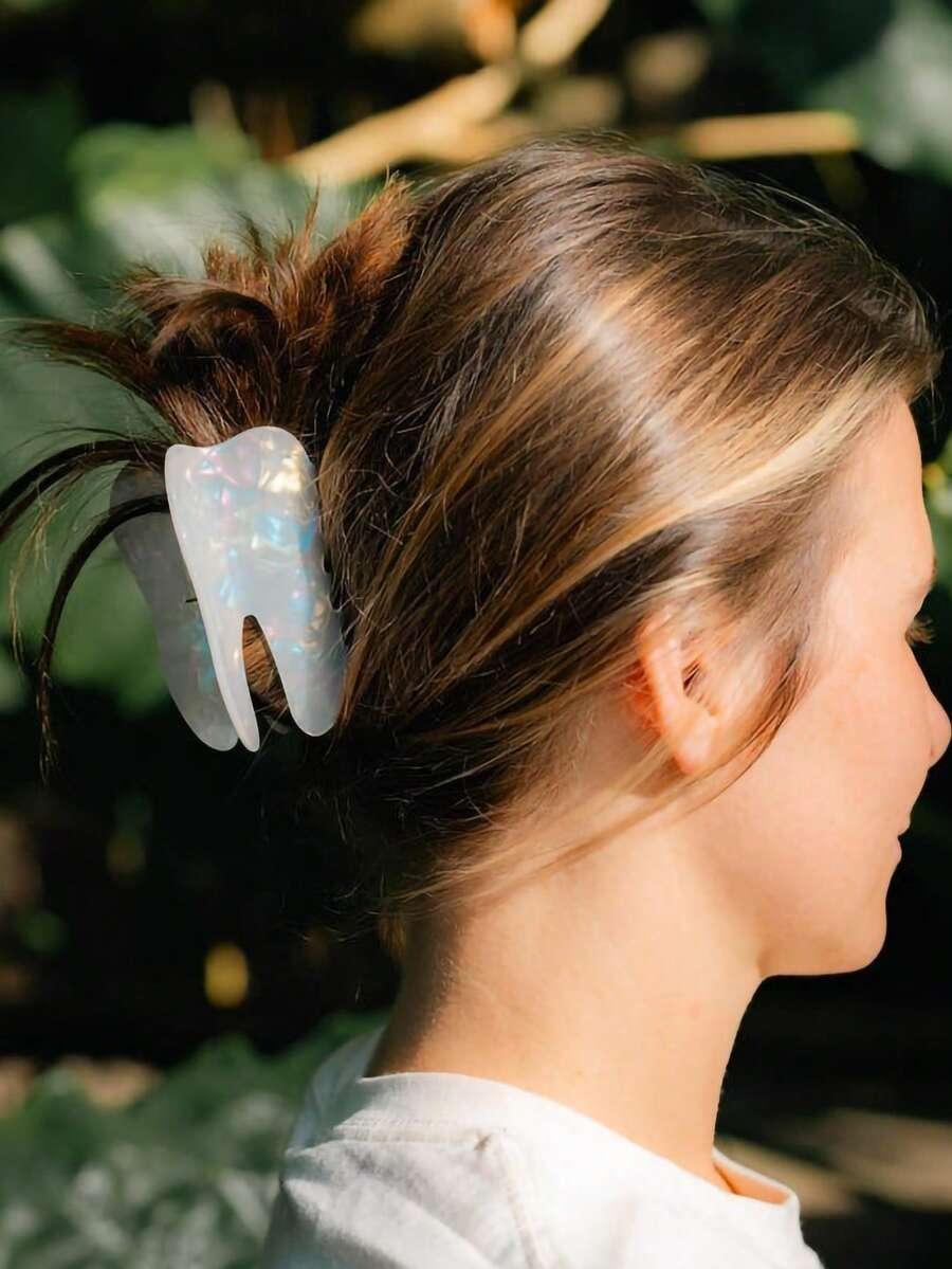 biała spinka klamra 2-pack