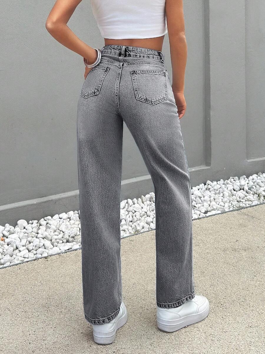 szare spodnie jeans