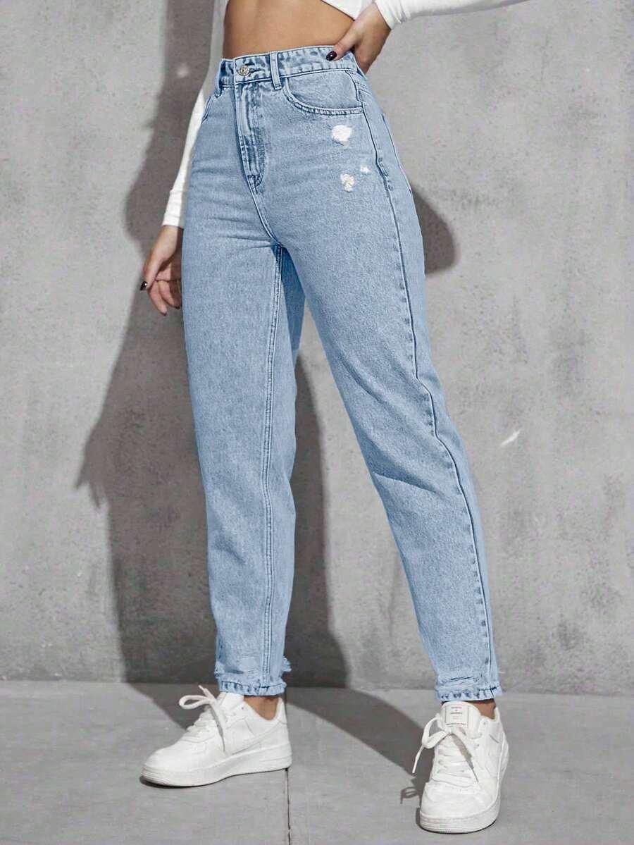 SPODNIE JEANS PRZETARCIA