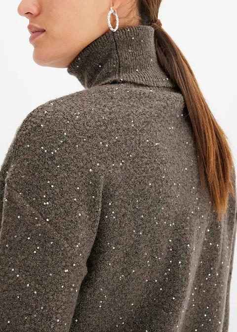 SWETER Z GOLFEM Z CEKINAMI