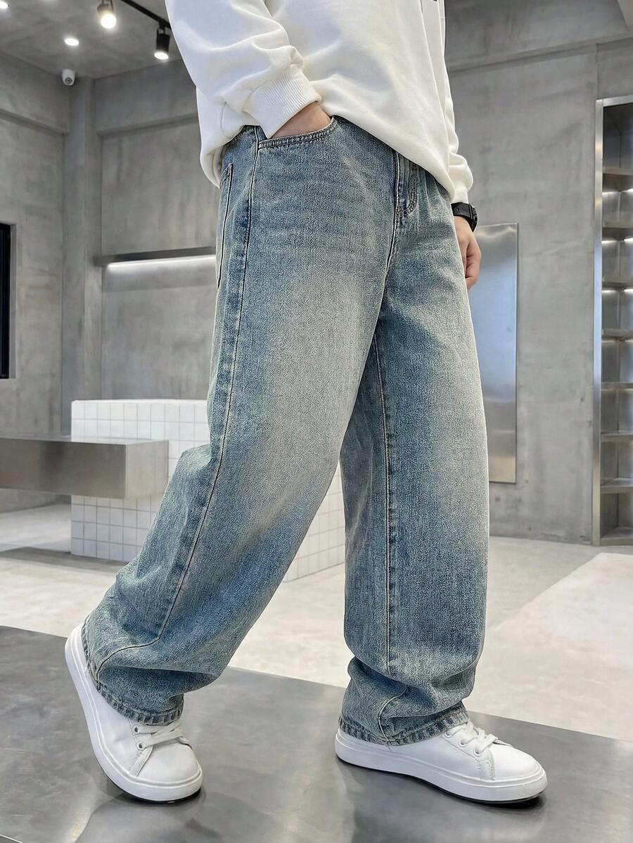 NIEBIESKIE SPODNIE JEANS