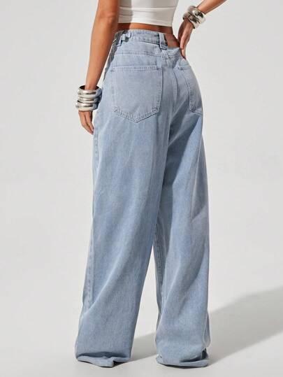 NIEBIESKIE SPODNIE JEANS