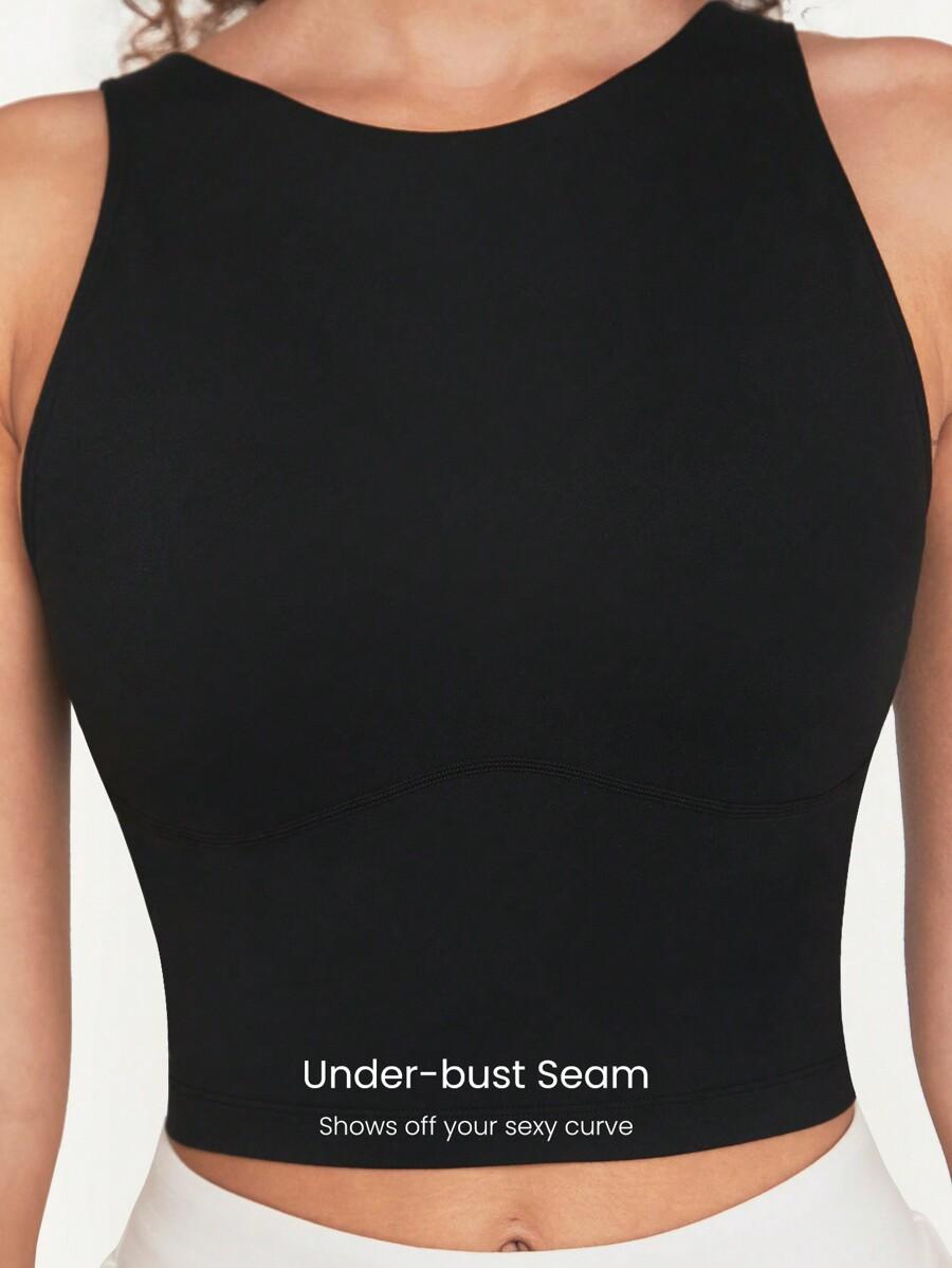 CZARNY SPORTOWY TOP 