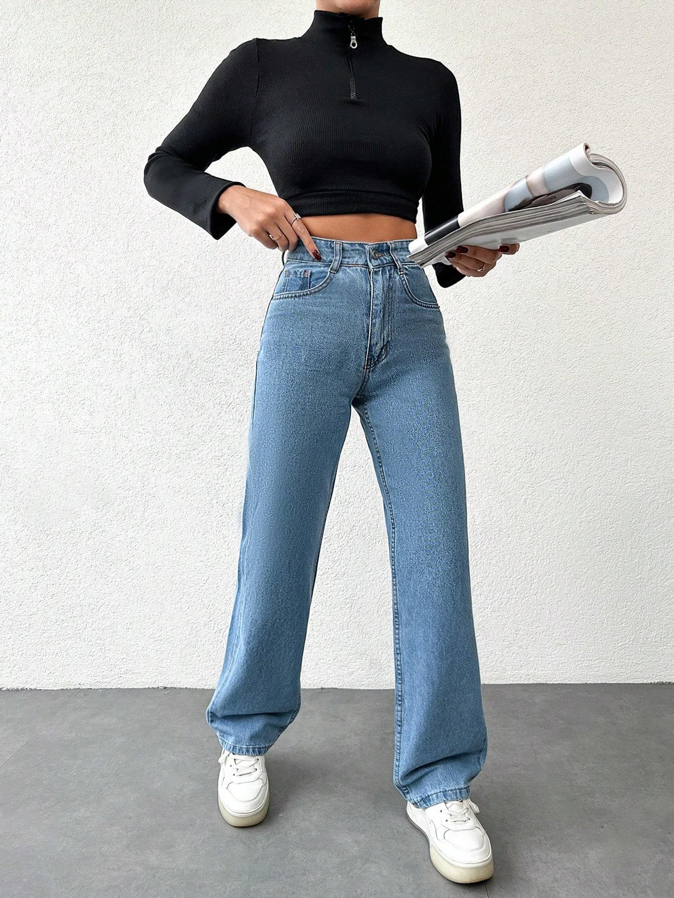 niebieskie jeansy casual