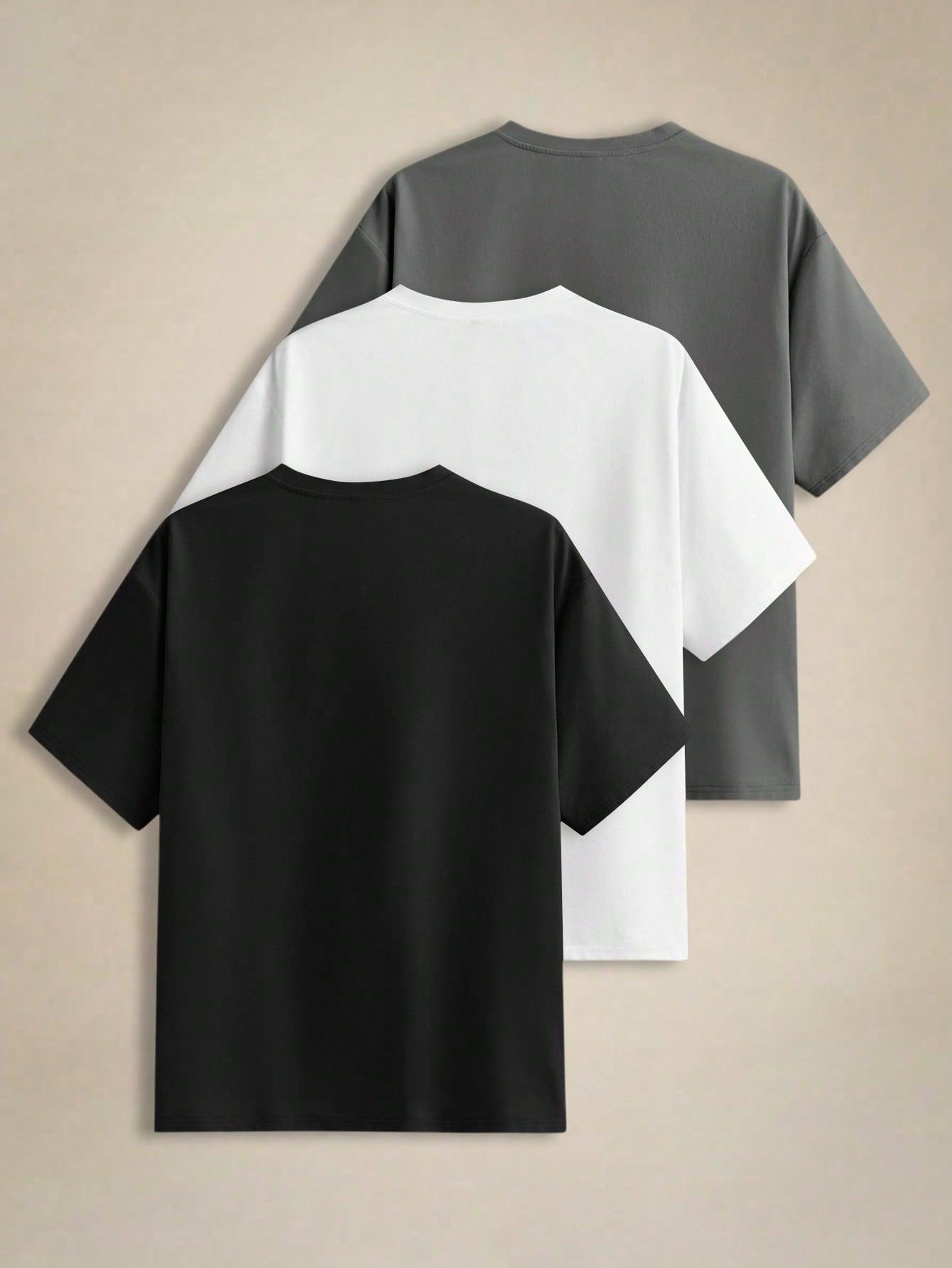 gładki T-shirt 3-pack