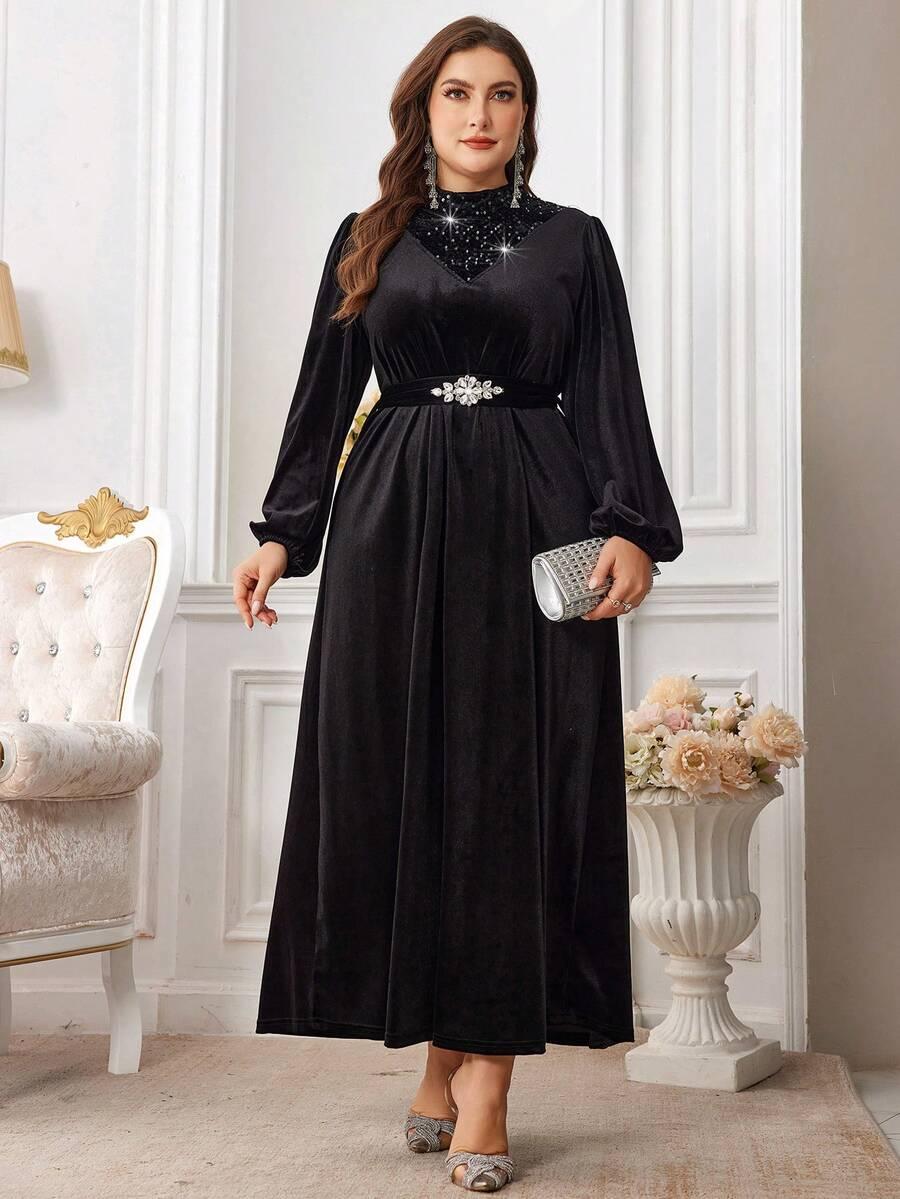 CZARNA MAXI SUKIENKA