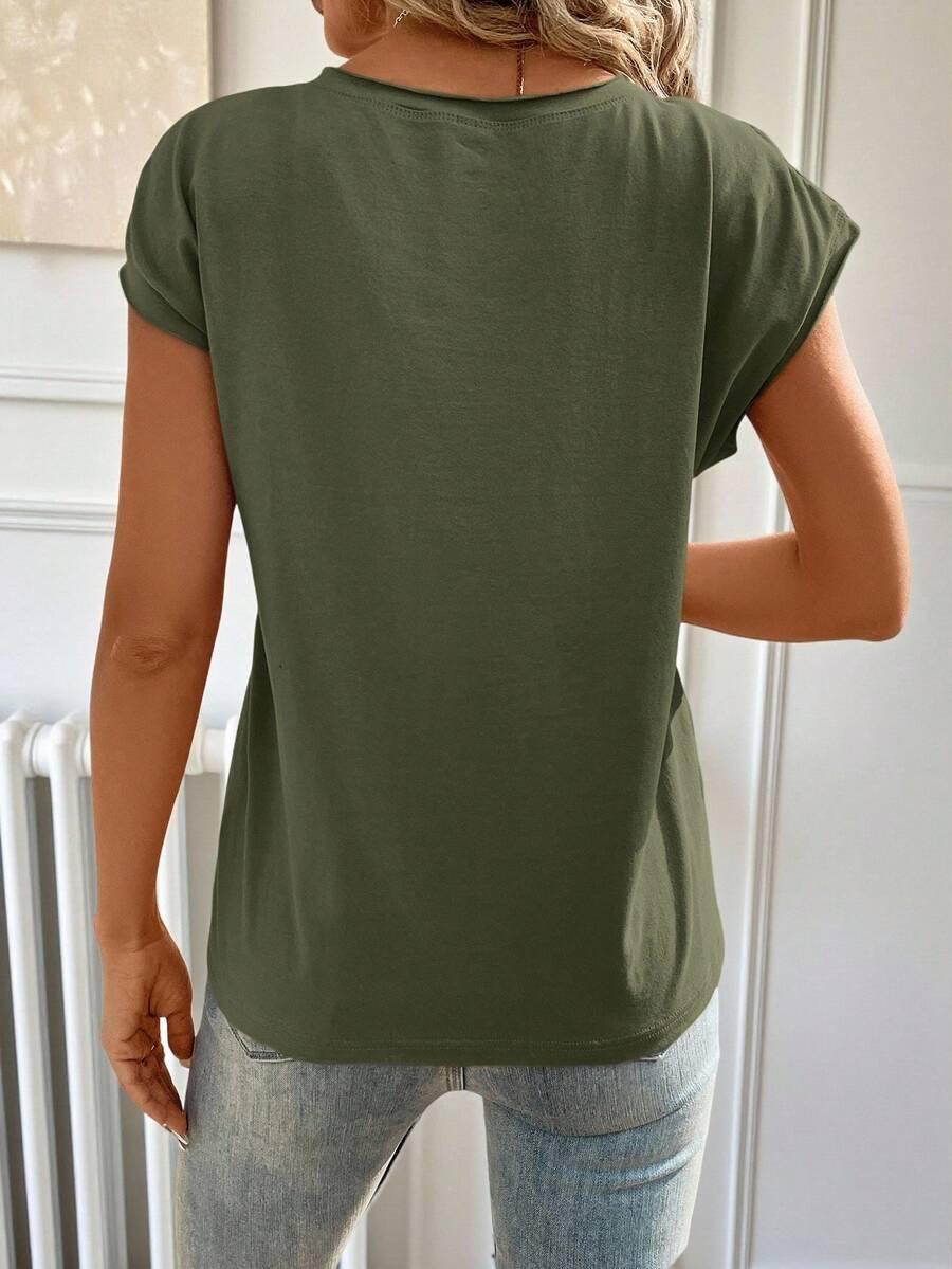 ZIELONY GŁADKI T-SHIRT