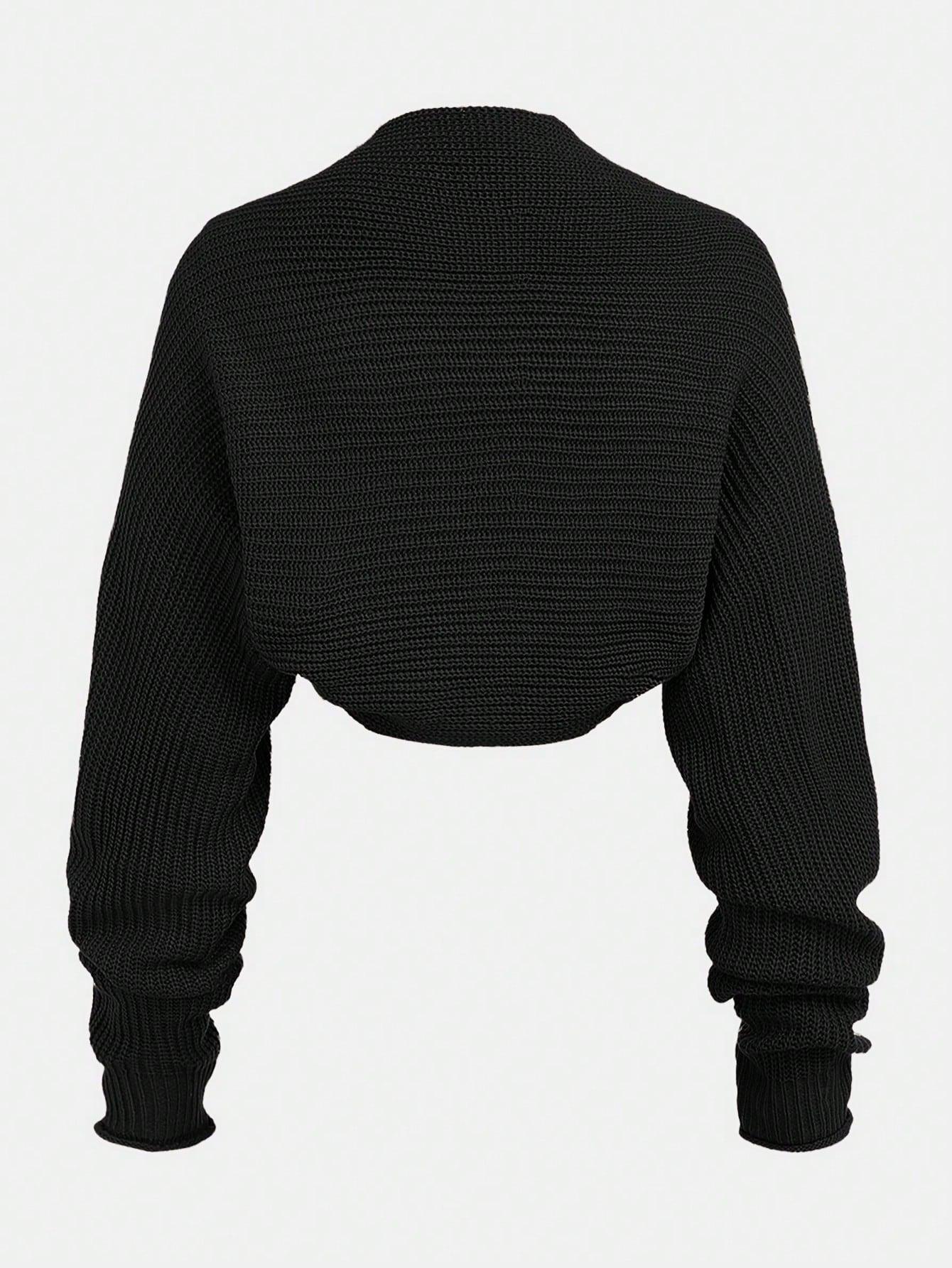 CZARNY SWETER KARDIGAN