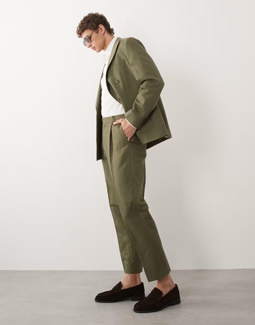 ZIELONE ELEGANCKIE SPODNIE zamek