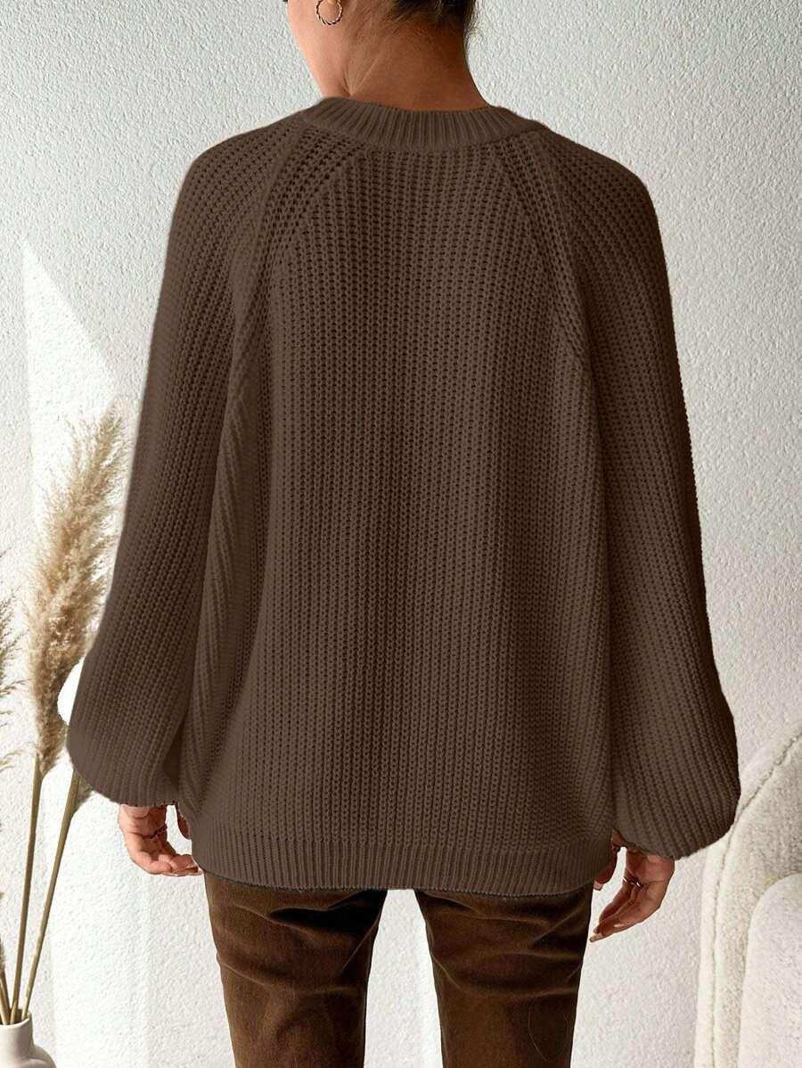 brązowy sweter oversize