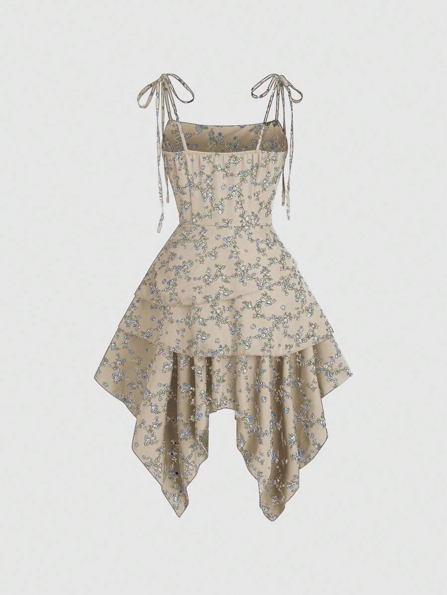 SUKIENKA KWIATY PRINT 